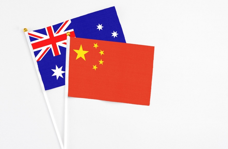 Australia and China Flags 